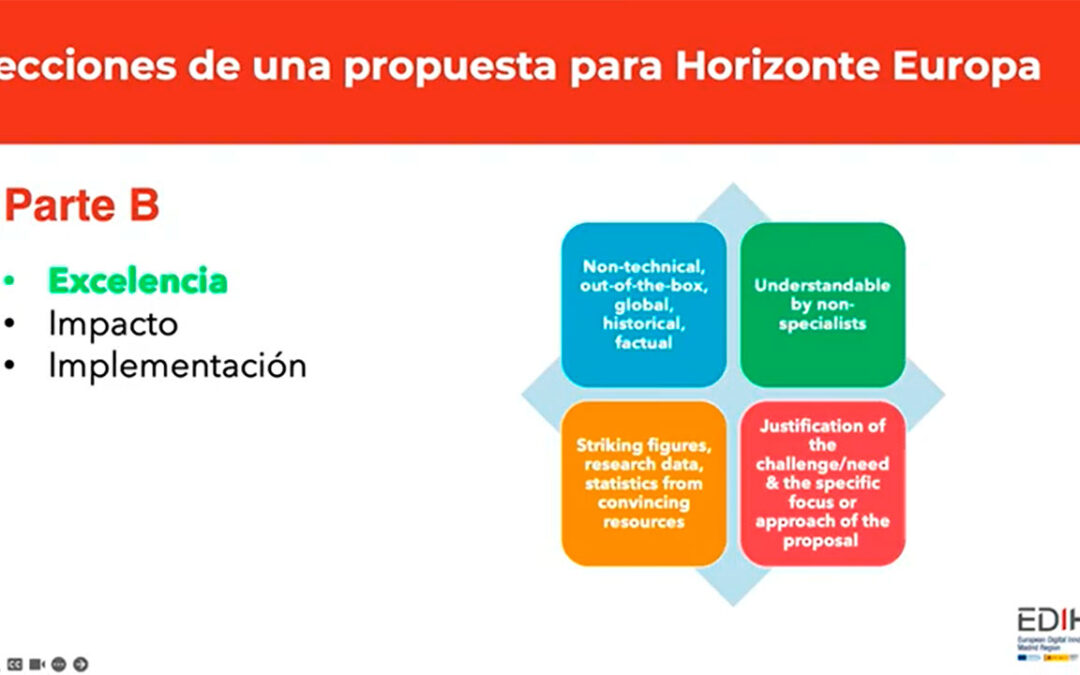 Formación básica para la preparación de propuestas europeas en el marco Horizonte Europa
